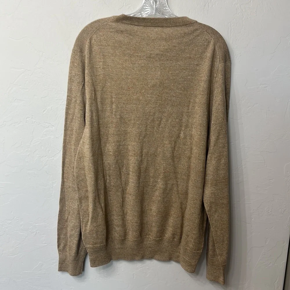 J.Crew knit Tan 3 button sweater size large.NWT